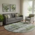 Homeroots Abstract Transitional Round Area Rug 8 Round