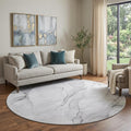 Homeroots Abstract Transitional Round Area Rug