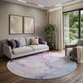 Homeroots Abstract Transitional Round Area Rug