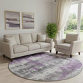 Homeroots Abstract Transitional Round Area Rug 8 Round