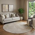 Homeroots Abstract Transitional Round Area Rug