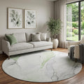 Homeroots Abstract Transitional Round Area Rug