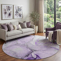 Homeroots Abstract Transitional Round Area Rug