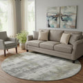 Homeroots Abstract Transitional Round Area Rug 8 Round