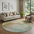 Homeroots Abstract Transitional Round Area Rug