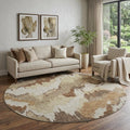 Homeroots Abstract Transitional Round Area Rug 8 Round