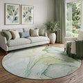 Homeroots Abstract Transitional Round Area Rug