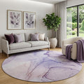 Homeroots Abstract Transitional Round Area Rug
