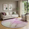 Homeroots Abstract Transitional Round Area Rug
