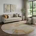 Homeroots Abstract Transitional Round Area Rug