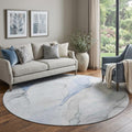 Homeroots Abstract Transitional Round Area Rug