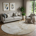 Homeroots Abstract Transitional Round Area Rug