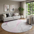 Homeroots Abstract Transitional Round Area Rug