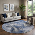 Homeroots Abstract Transitional Round Area Rug