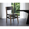 Homeroots Black And Brown Metal And Wood Open Back Dining Side Chair 18.00 In. X 31.00 In. X 16.80 In.
