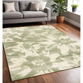 Homeroots Botanical Leaves Modern Rectangle Area Rug 5 X 8