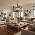 Homeroots Brooklyn 4 Light Oil Rubbed Bronze Convertible Pendant 12.50 X 14.75 X 12.50