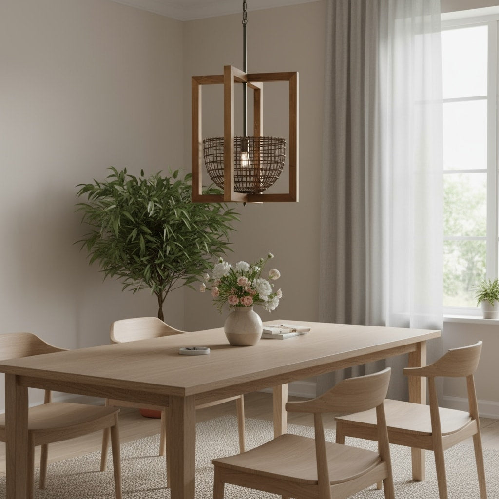 Homeroots Brown Single Metal Dimmable Ceiling Light With Brown Shades 15.75 X 37.20 X 15.75