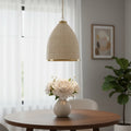 Homeroots Brown Single Metal Dimmable Ceiling Light With Brown Shades 18.00 X 22.50 X 18.00