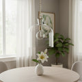 Homeroots Clear Single Glass Dimmable Ceiling Light With Clear Shades 15.25 X 20.25 X 15.25