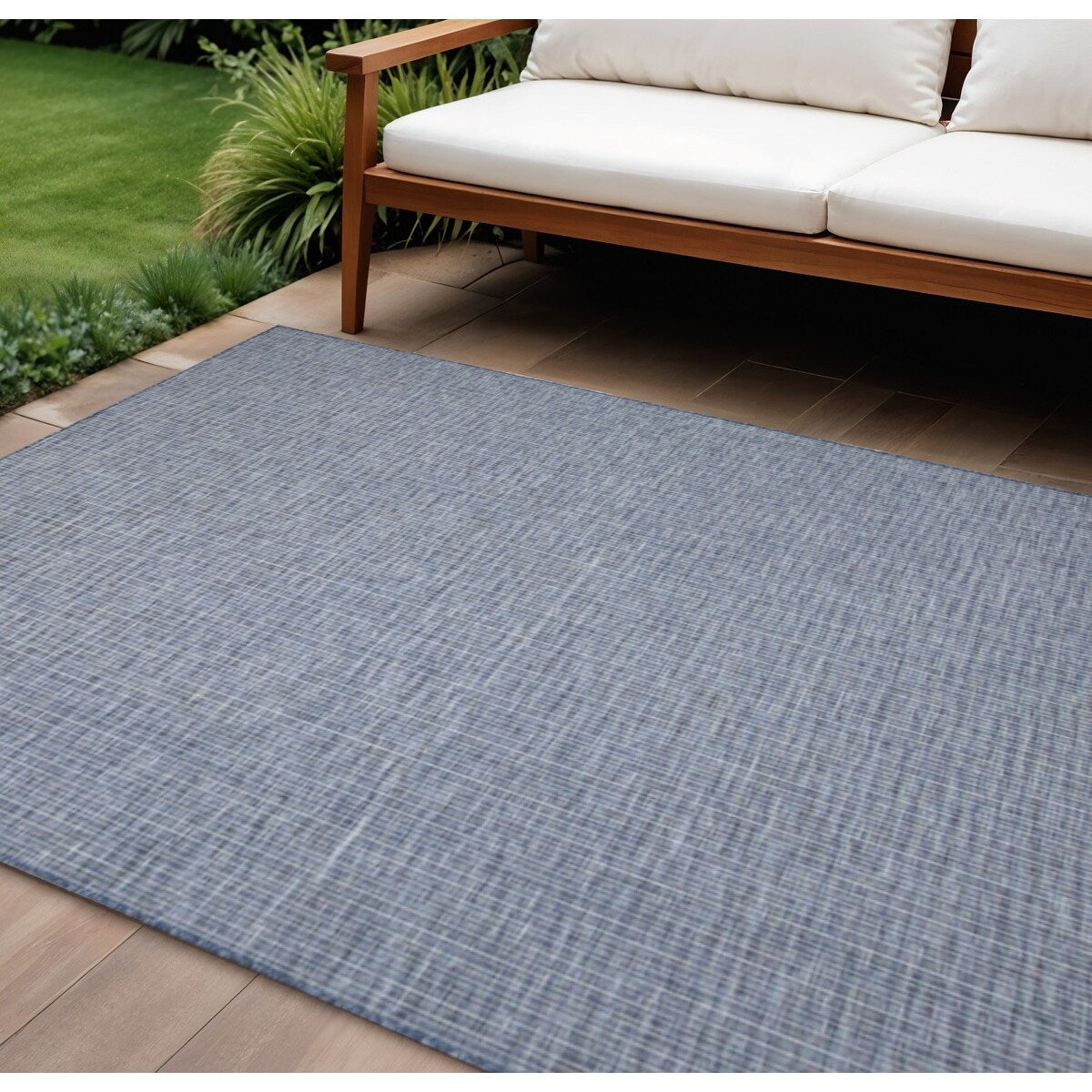 Homeroots Contemporary Rectangle Outdoor Rug 10 X 14