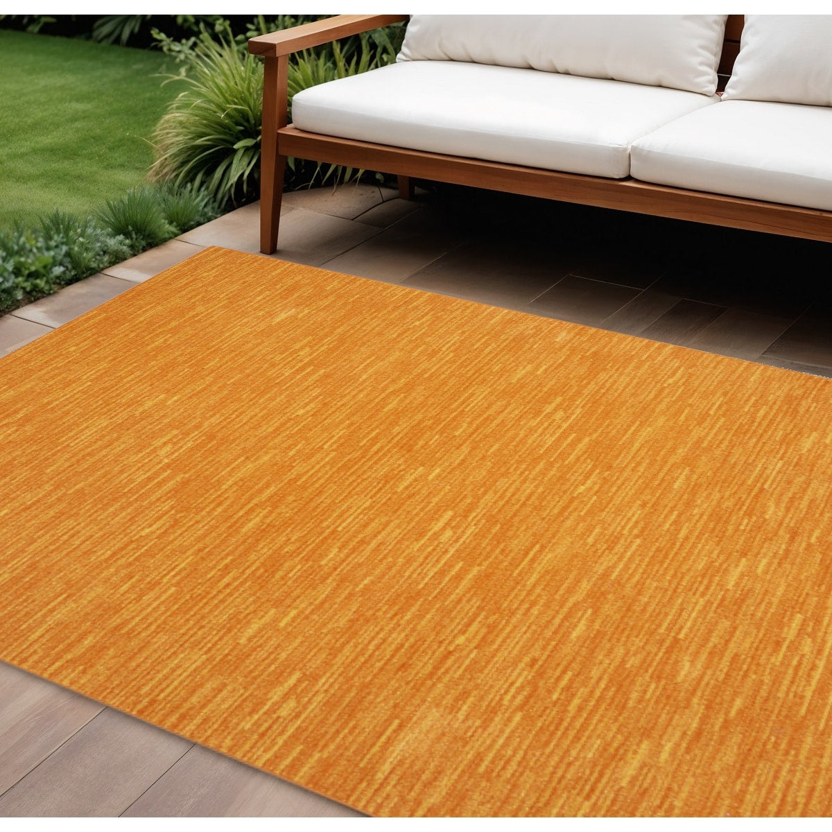 Homeroots Contemporary Rectangle Outdoor Rug 8 X 10