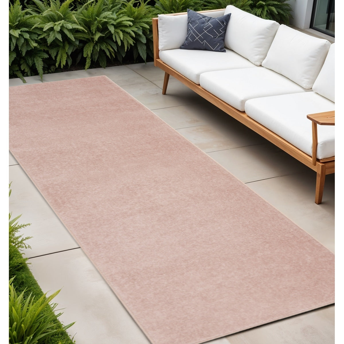 Homeroots Contemporary Runner Outdoor Rug 10 Runner