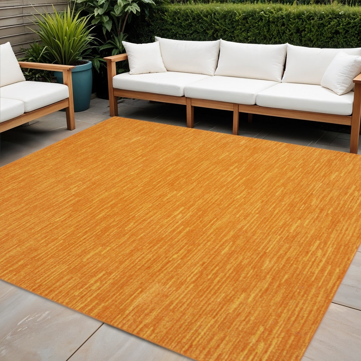 Homeroots Contemporary Square Outdoor Rug 9 Square