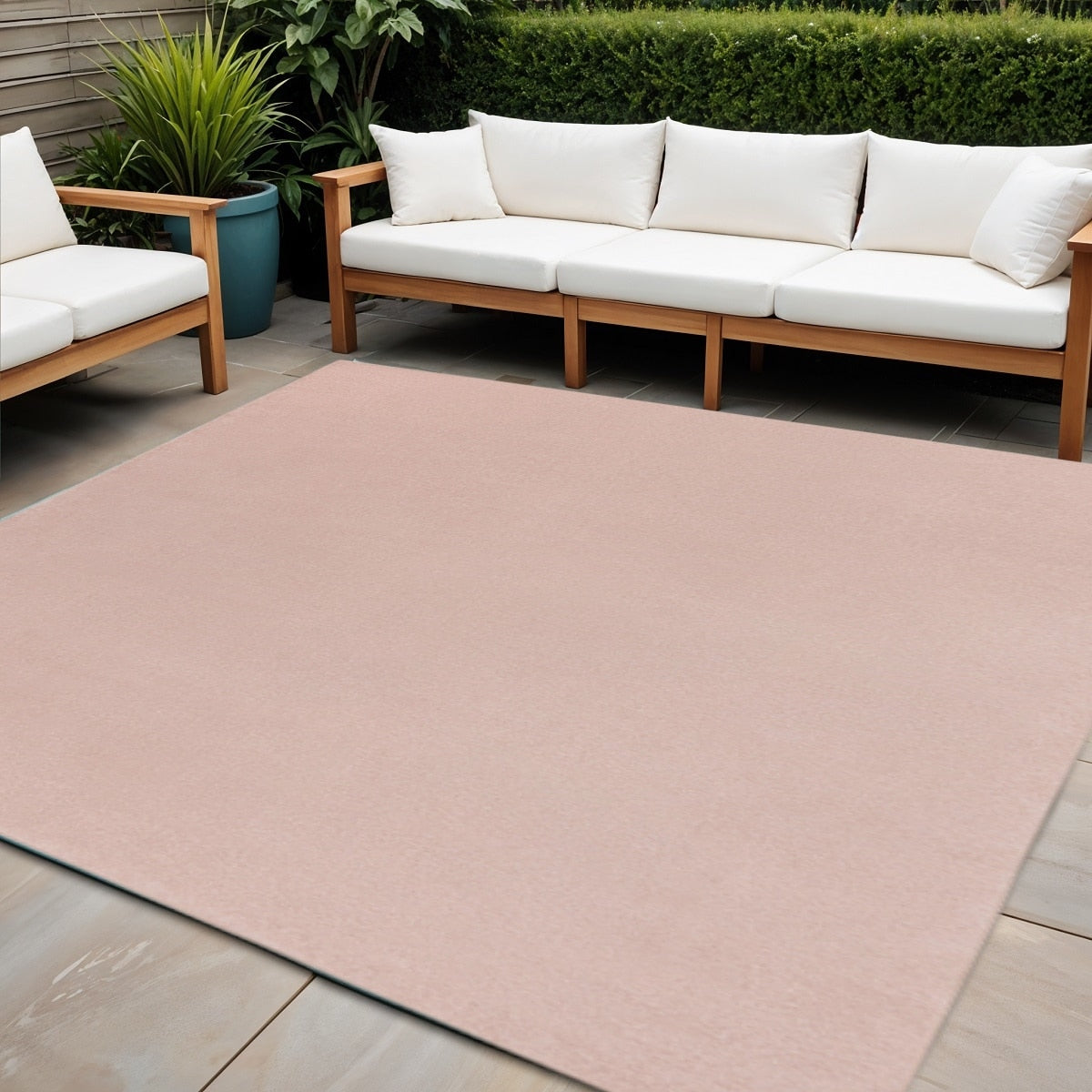 Homeroots Contemporary Square Outdoor Rug 9 Square