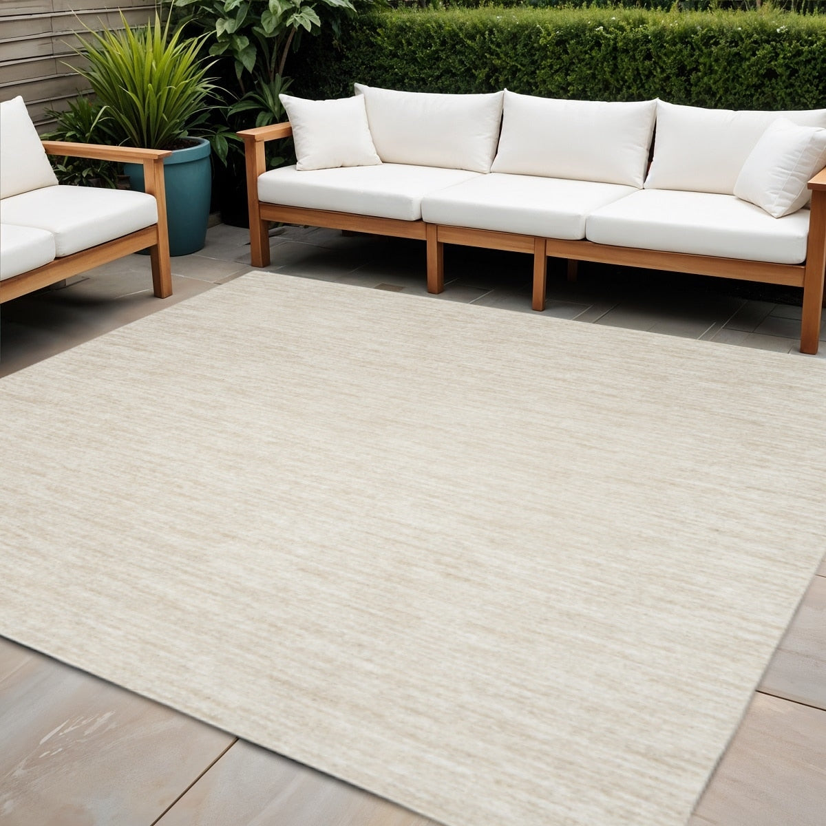 Homeroots Contemporary Square Outdoor Rug 9 Square