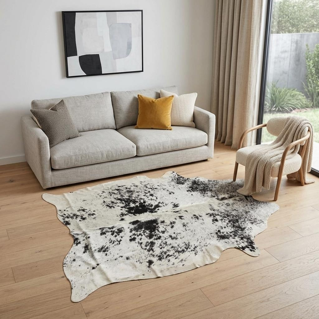 Homeroots Cowhide Print Modern Novelty Area Rug 6 X 7