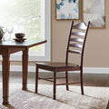 Homeroots Espresso Wood Ladder Back Dining Side Chair 20.25 In. X 42.00 In. X 17.00 In.
