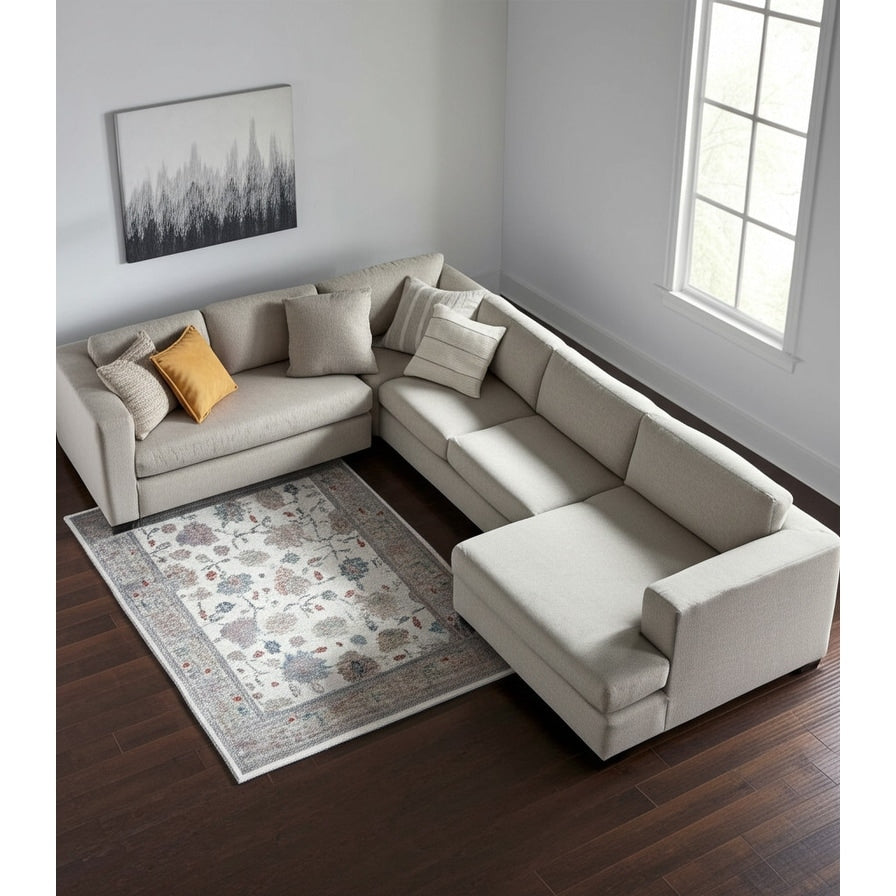 Homeroots Floral Bohemian Rectangle Area Rug 12 X 15