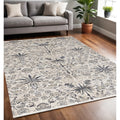Homeroots Floral Medallion Modern Rectangle Area Rug 5 X 8
