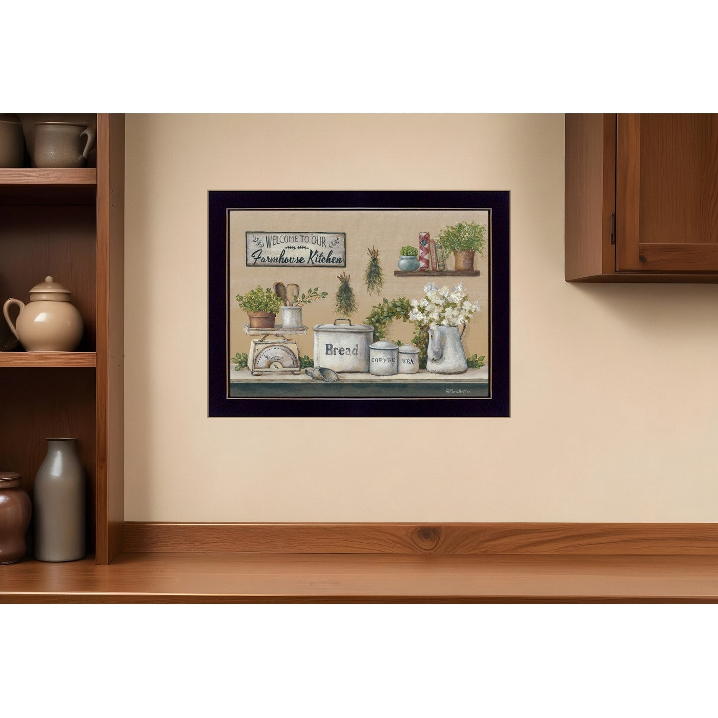 Homeroots Garden Farmhouse Kitchen Black Framed Print Kitchen Wall Art