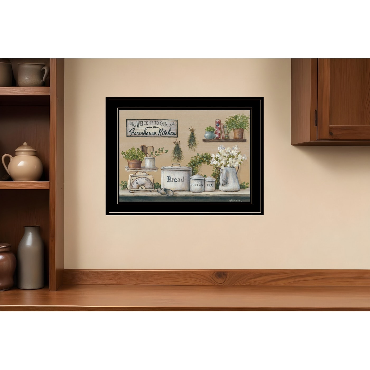 Homeroots Garden Farmhouse Kitchen Black Framed Print Kitchen Wall Art