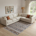 Homeroots Geometric Bohemian Rectangle Area Rug 6 X 9