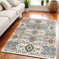 Homeroots Geometric Bohemian Rectangle Area Rug 5 X 7