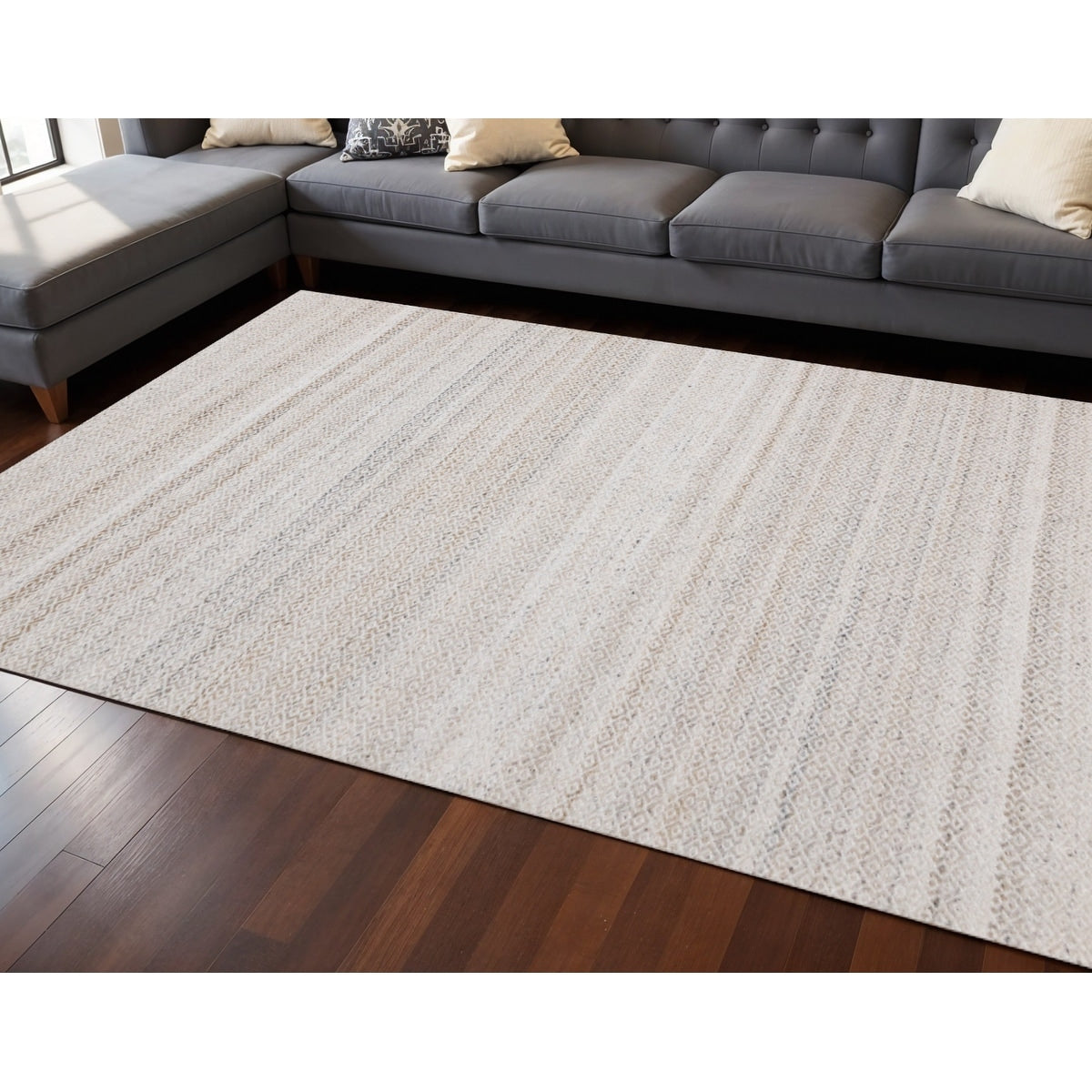 Homeroots Geometric Modern Rectangle Area Rug 8 X 11