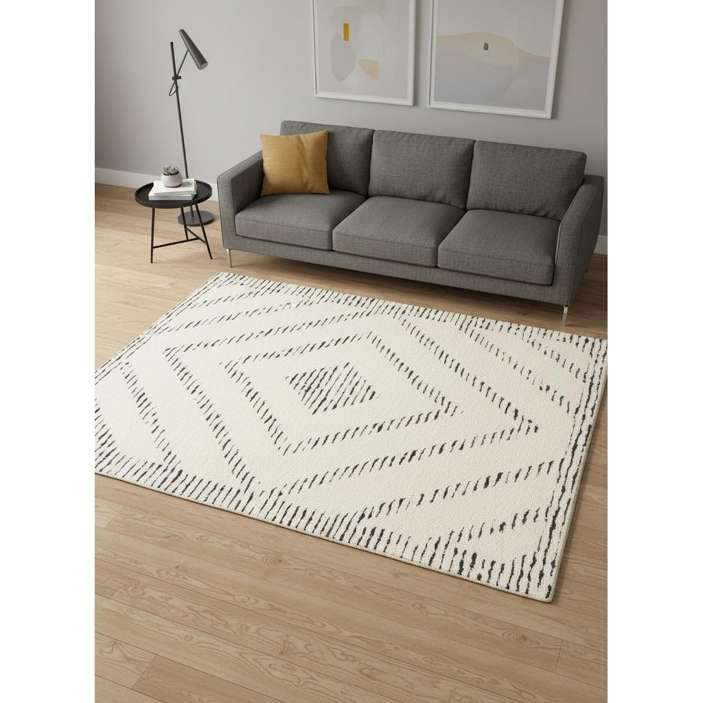 Homeroots Geometric Modern Rectangle Area Rug 5 X 8