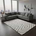 Homeroots Geometric Modern Rectangle Area Rug 8 X 11