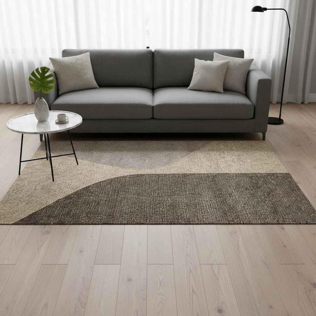 Homeroots Geometric Modern Rectangle Area Rug 5 X 8