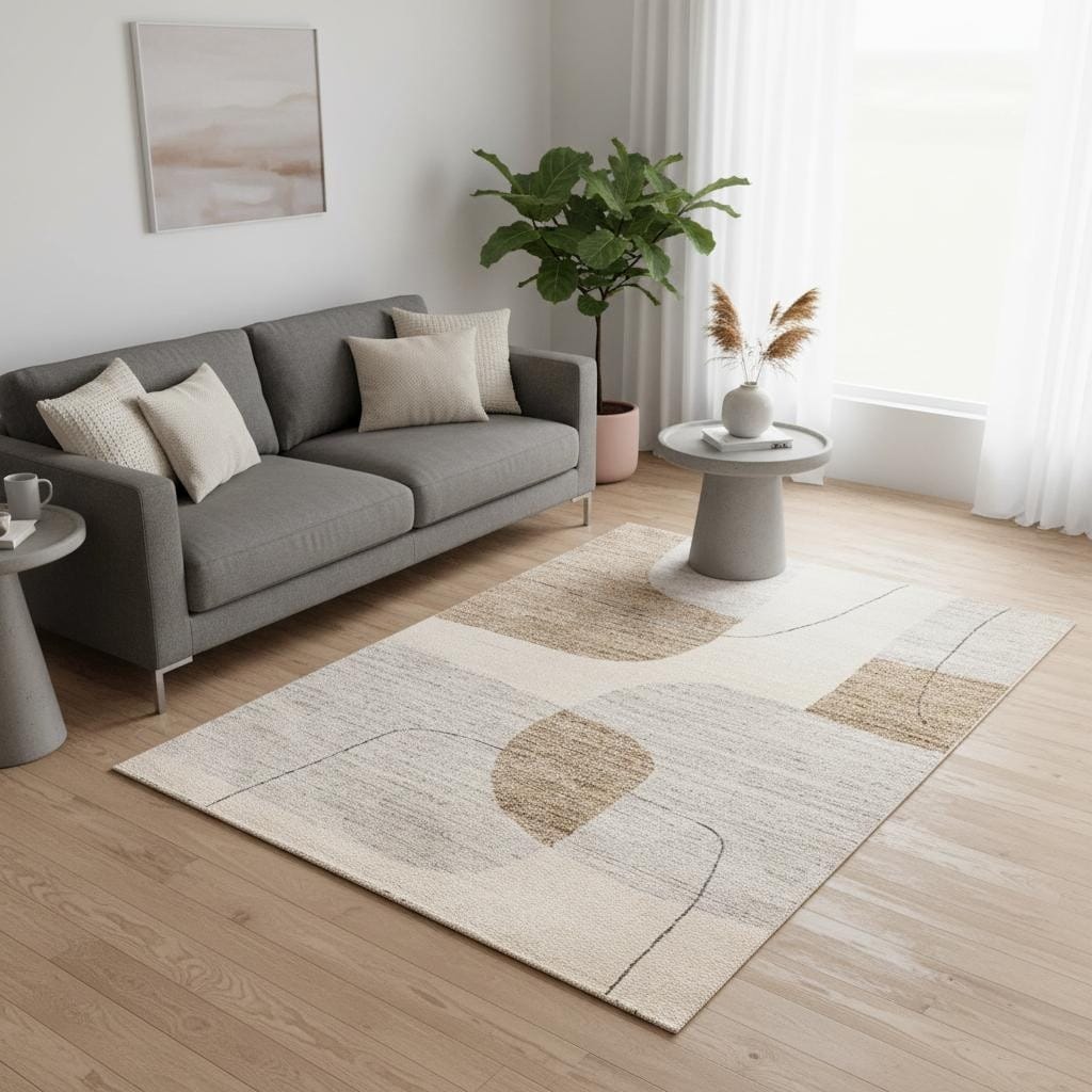 Homeroots Geometric Modern Rectangle Area Rug 5 X 8