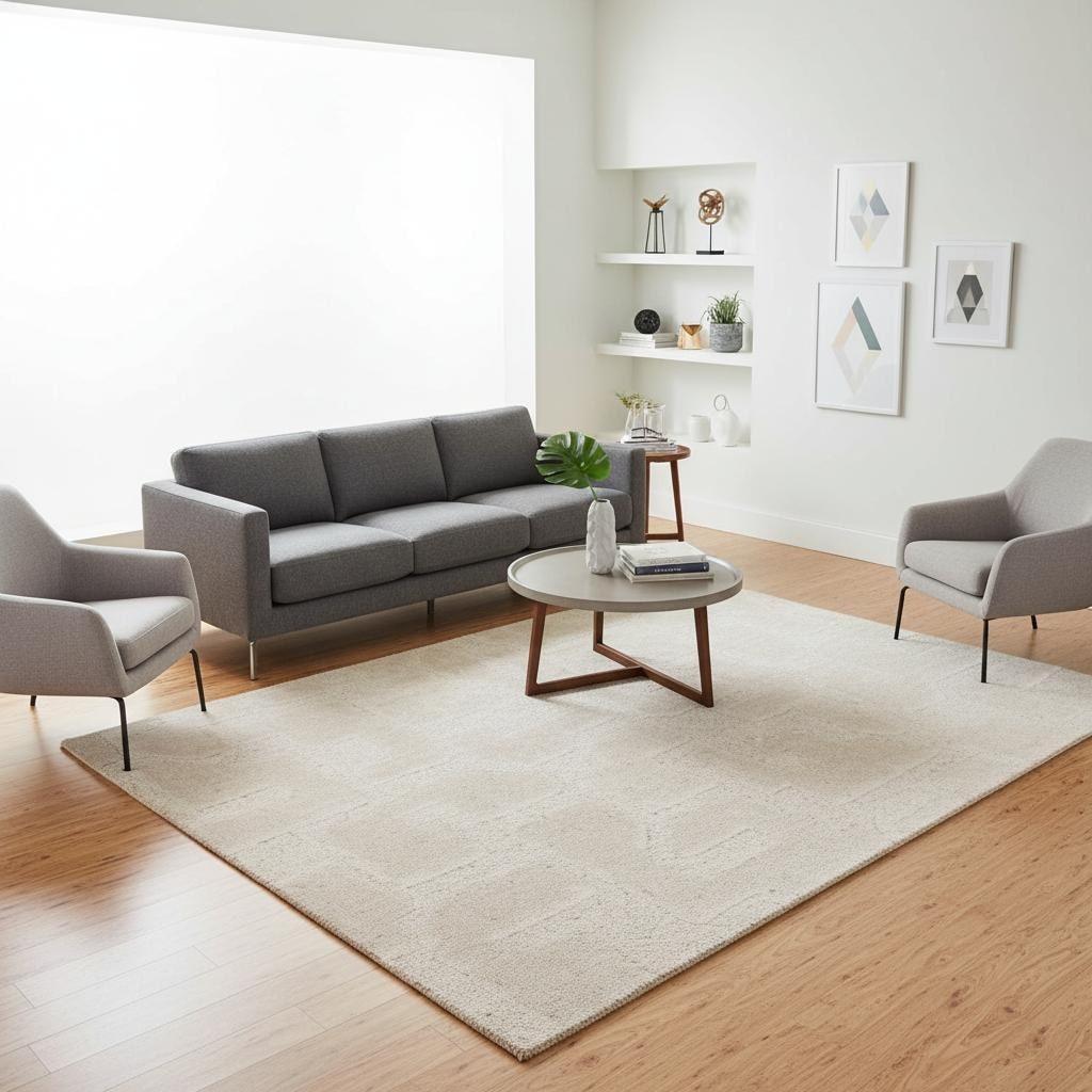 Homeroots Geometric Modern Rectangle Area Rug 5 X 8