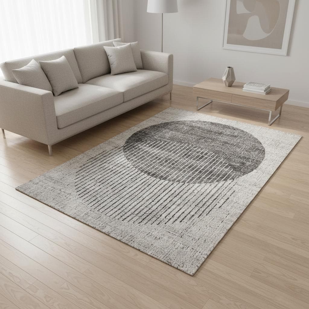 Homeroots Geometric Modern Rectangle Area Rug 5 X 8