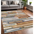 Homeroots Geometric Modern Rectangle Area Rug 5 X 8