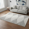 Homeroots Geometric Modern Rectangle Area Rug 5 X 8