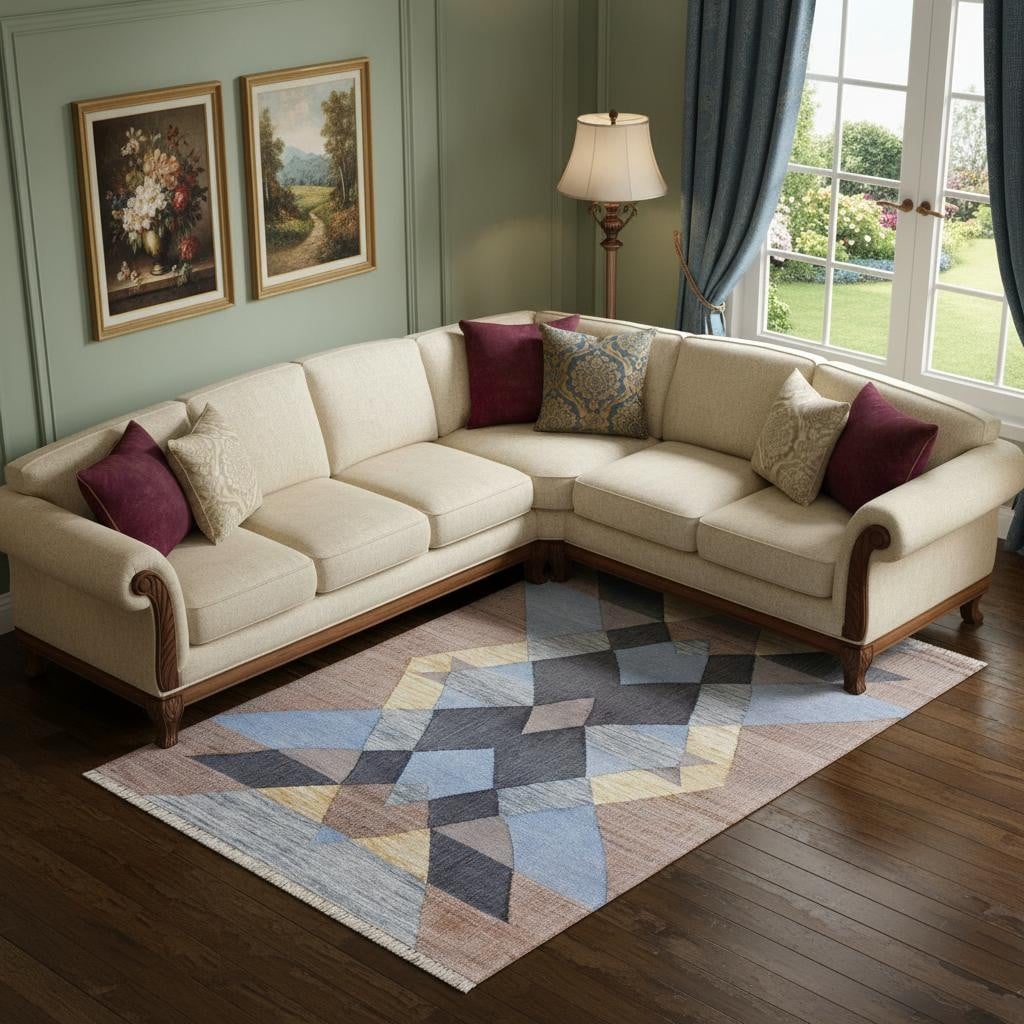 Homeroots Geometric Southwest Rectangle Area Rug 8 X 10
