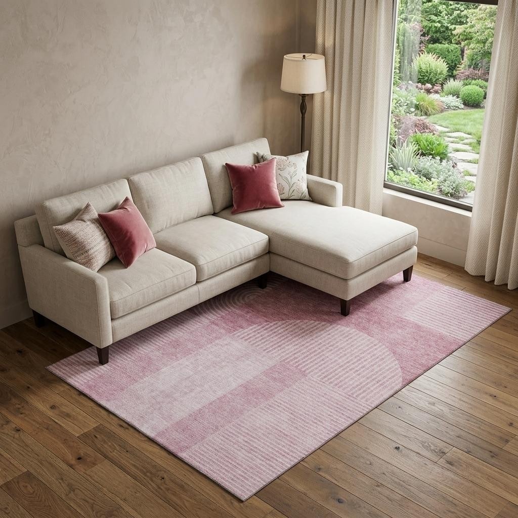 Homeroots Geometric Transitional Rectangle Area Rug