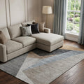 Homeroots Geometric Transitional Rectangle Area Rug